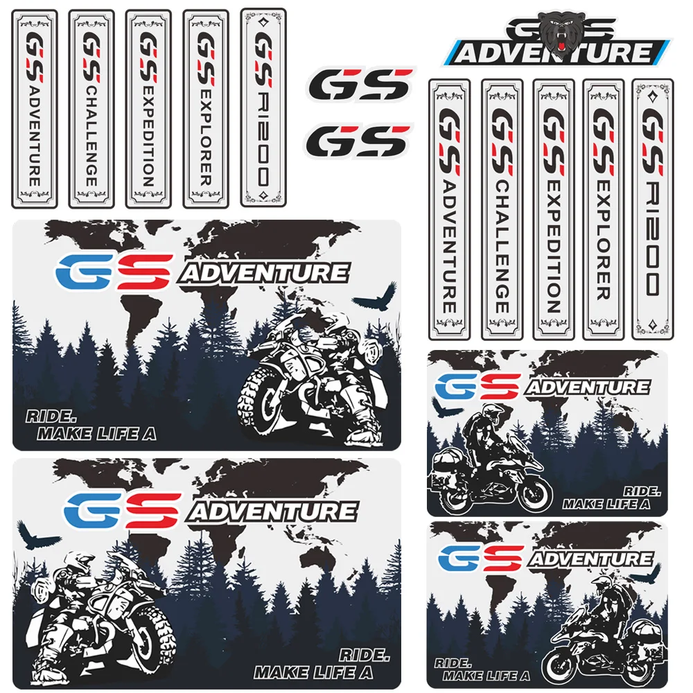 Per Bmw R1200Gs R1200 Gs Adv Adesivi Per Moto Adventure Trunk R 1200 Gs Gsa Tail Borse Laterali Superiori Valigie Valigie In Alluminio