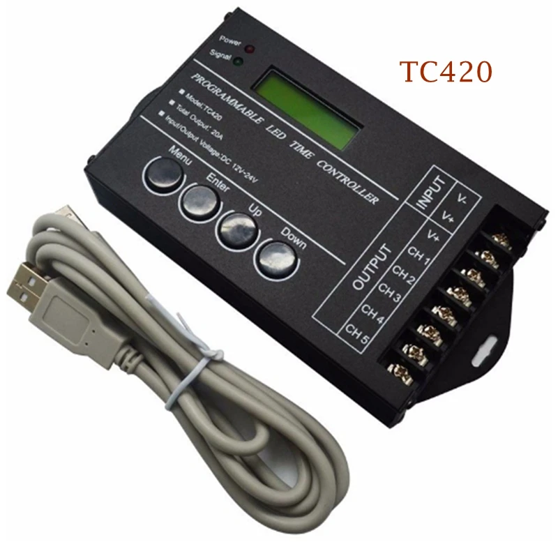 DC12 DC24V TC420/TC421 WiFi программируемый светодиодный контроллер диммер RGB освещение аквариума таймер вход 5 каналов для светодиодной ленты