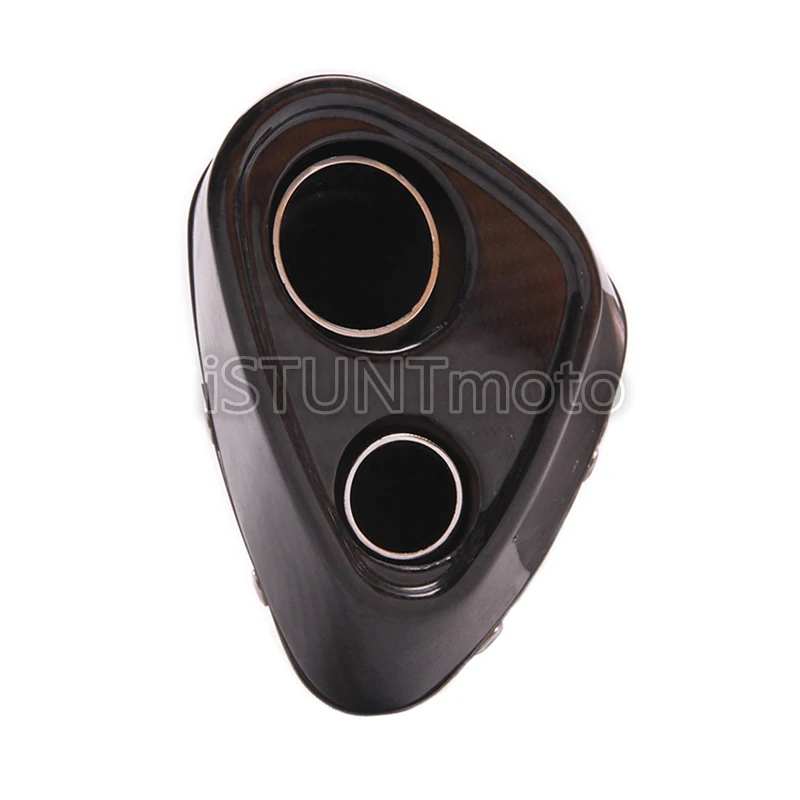 Universal Motorcycle Yoshimura Exhaust Pipe Escape Modified Double holes Muffler For NINJA400 502C CBR250R GSXR250 R25 R6 RC390