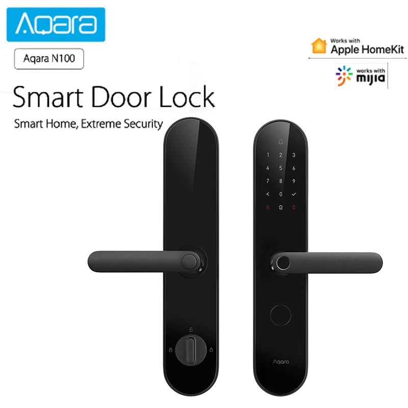 

Aqara N100 Smart Door Lock Bluetooth Gateway Fingerprint Password Support Mijia HomeKit Smart Linkage With Doorbell Unlocked