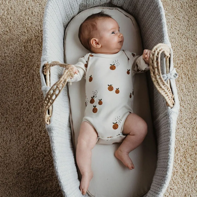 New Born Baby Girls Onesie Little Clementine Bodysuit Infant Kids Boys Long Sleeve Cotton Twins One Piece Baby Clothes 0-24M baby bodysuit baby clothing