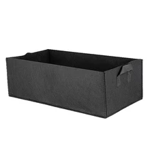 גן מיטה ידידותית לסביבה לגדול תיק פרח לא ארוג בד גלון עץ ירקות המטע תות חיצוני ידית מלבן(China)