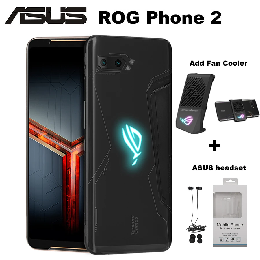Мобильный телефон ASUS ROG Phone II ZS660KL 8 Гб 128 ГБ Snapdragon855+ OctaCore 6,59 дюйма 6000 мАч 48MP NFC Android 9,0 ROG Phone 2