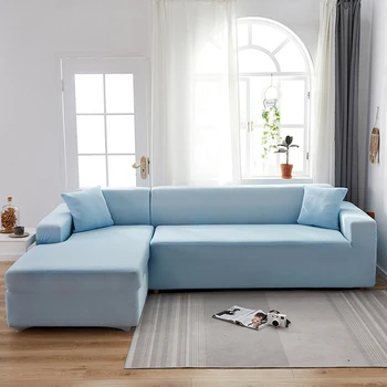 

Funda de sofá de color liso Funda protectora elástica para sofá Funda de sofá en forma de L Funda para sofá de sala de estar