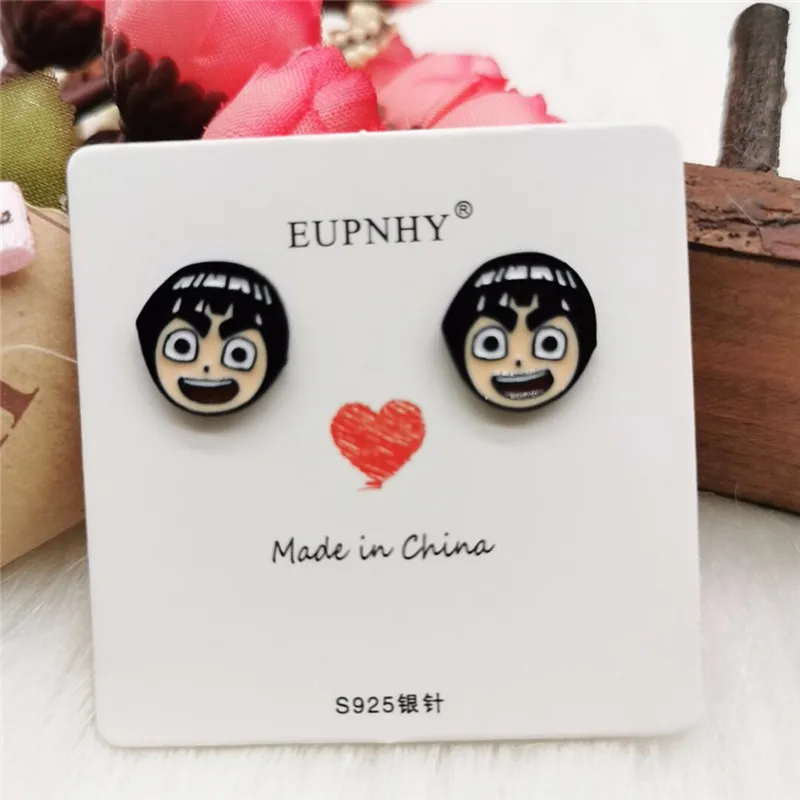 EUPNHY, 1 пара, серьги с аниме Наруто для женщин, гипоаллергенные Мультяшные серьги с эмалью, ювелирные изделия, подарки