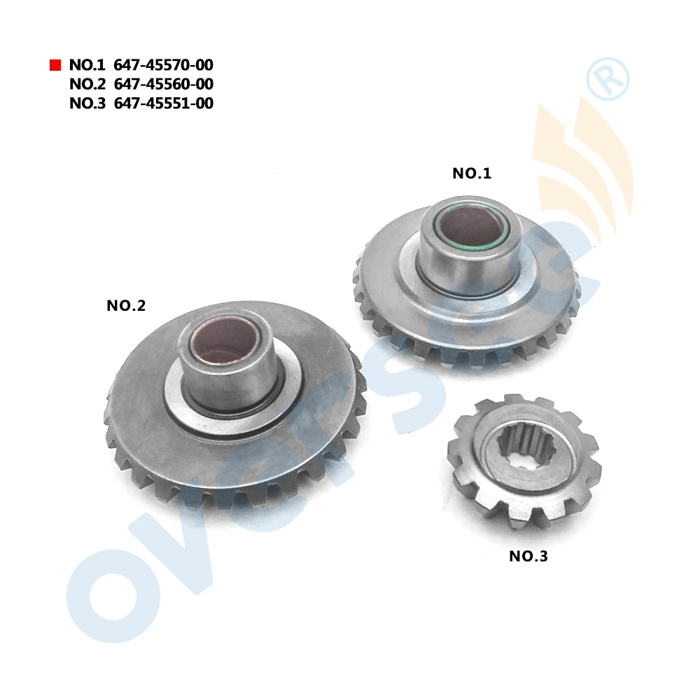 647-45560 OUTBOARD GEAR Kit 647-45570 647-45560 647-45551 For Yamaha Outboard Motor 6HP 8HP 3pcs/kit