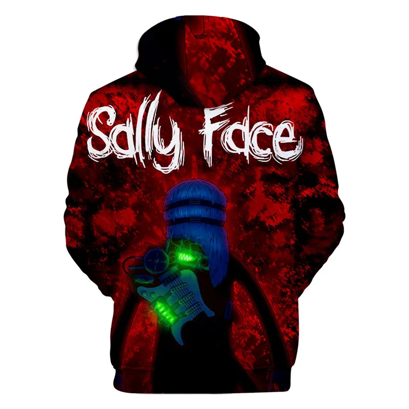 Sally Face 3d Принт толстовки Модные мужские Harajuku забавные толстовки уличная хип хоп качество размера плюс Осенняя зимняя одежда