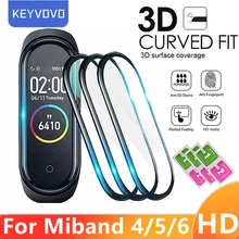 3D Protective Film Glass for Xiaomi Mi band 4 5 6 Full Cover for Mi band5 Smart Watchband Soft Screen Protector For Mi Band Case