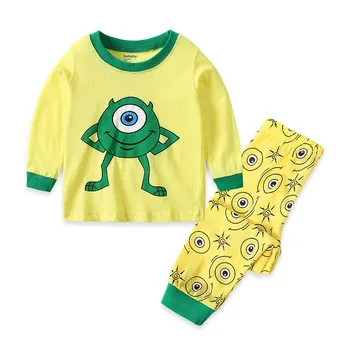 

New Toddler Pajamas Cotton Children Pajama Baby Pijamas Kids Nightwear Home Suit For 2 Kid Boy Mike Wazowski University Cartoon 2-7Y