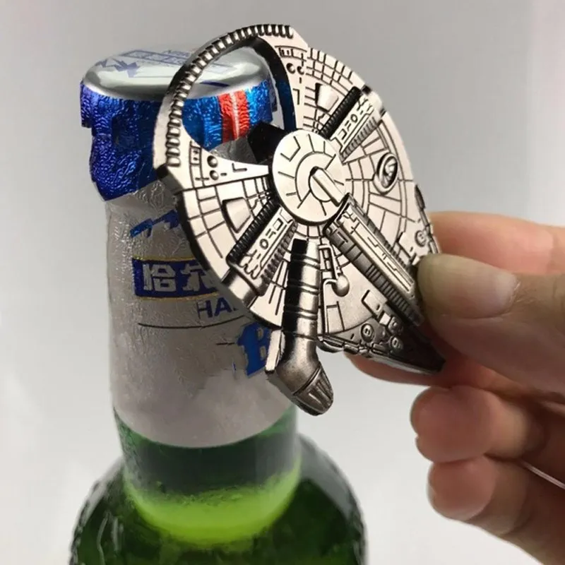 

Bottle Opener For Star War Fans Beer Openers Durable Metal Alloy Airship Keychain Toy Gifts