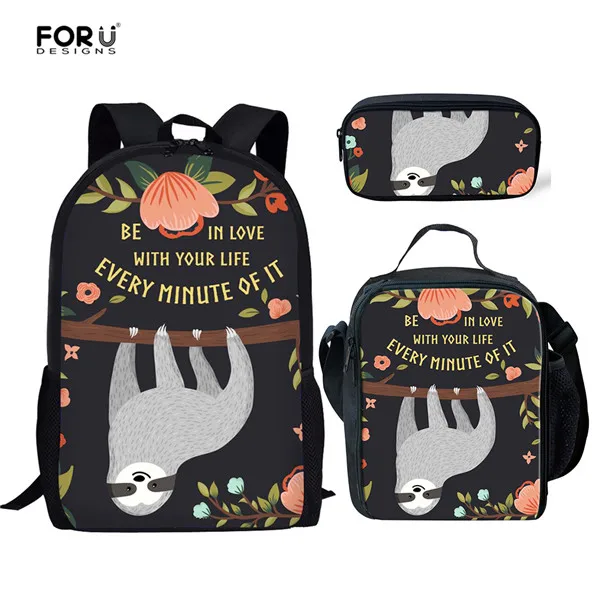 FORUDESIGNS/3 шт./компл. детские школьные сумки Повседневное милый животных; принт; модный детский рюкзак для девочек-подростков, одежда для мальчиков - Цвет: HXA07CGK