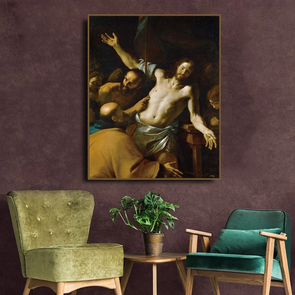 Doubting Thomas by Mattia Preti Холст Живопись холст с каллиграфией постер печать Декор