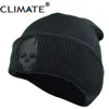 CLIMATE-gorro de lana con esqueleto para hombre, gorro cálido de invierno, estilo Hip Hop, color negro ► Foto 3/6