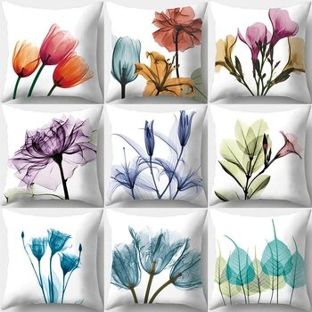 

watercolor flower Pattern Decorative Cushions Pillowcase Polyester Cushion Cover Throw Pillow Sofa Decoration Pillowcover 40918