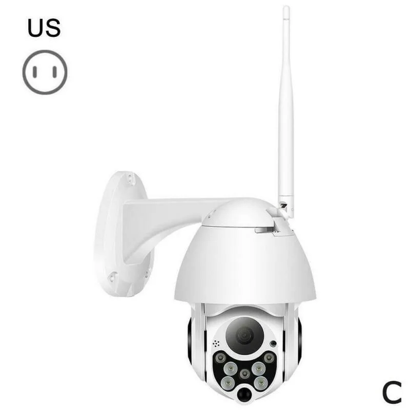 

1* Outdoor WIFI PTZ Dome Camera 1080P-HD Night-Vision Pan Hotspot EU / US Plug