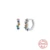 925 Sterling Silver Pendients Plata Colorful Zircon Irregular Hoop Earrings for Women Piercing Huggie Earring Jewelry 28