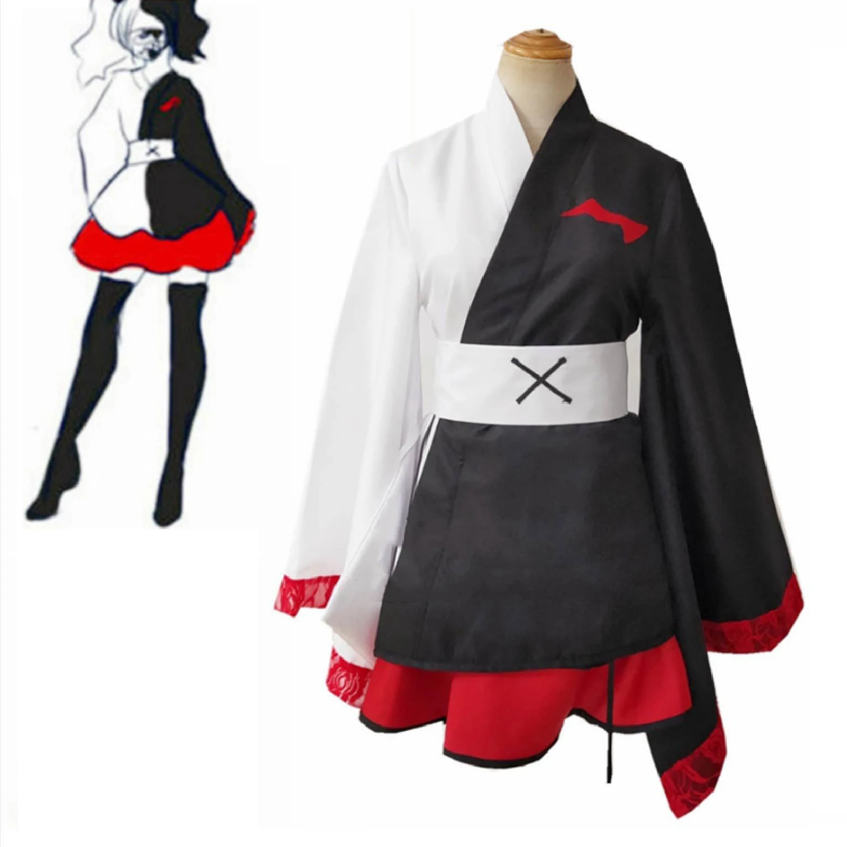 Японская игра Danganronpa Косплей Монокума кимоно костюм для женщин унисекс Cos платья|