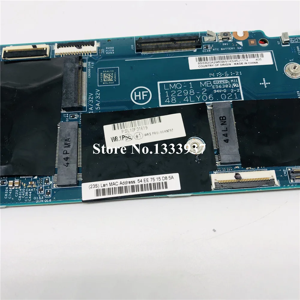 astounding  00HN767 For lenovo thinkpad X1C X1 Carbon laptop motherboard LMQ-1 MB 12298-2 48.4LY06.021 with i5-