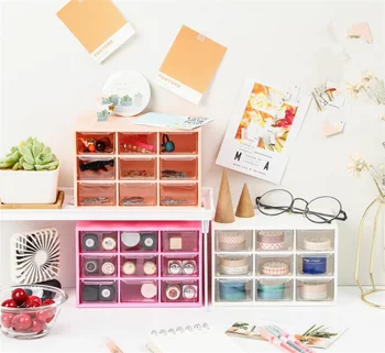 

Desk Jewelry Makeup Organizer Table Jewelry Box Large Capacity Earring Ring Necklace Storage Box
