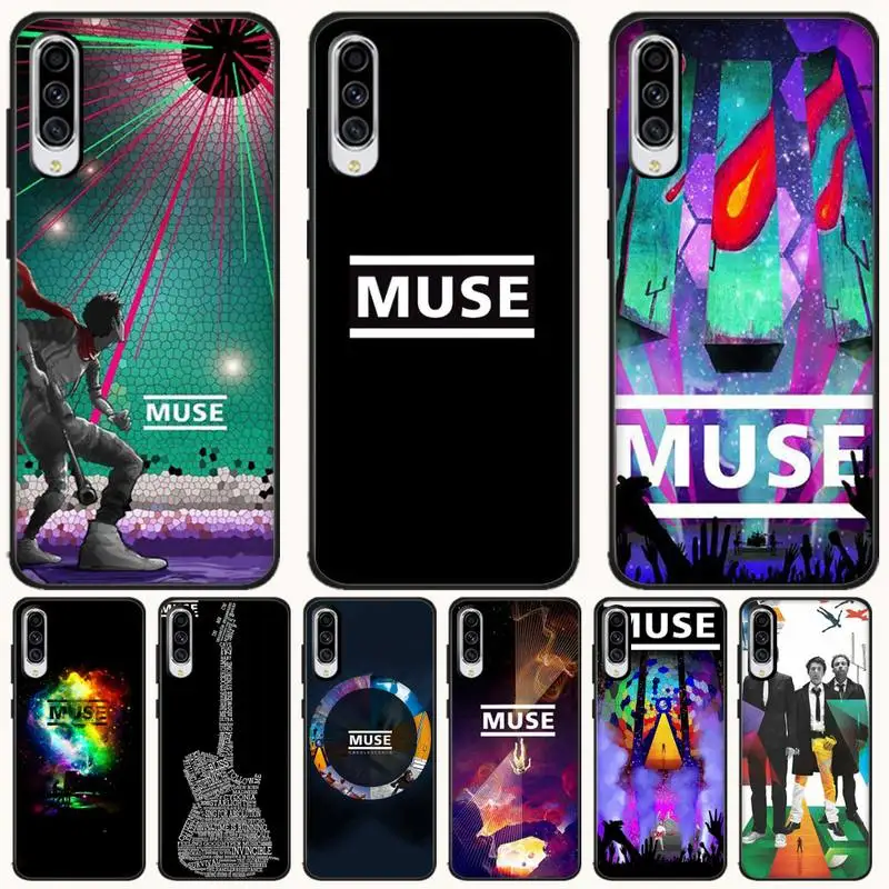 Wumeiyuan Muse Band Black TPU Soft Rubber Phone Cover For Samsung A10 20 30 40 50 70 10S 20S 2 Core C8 A30S A50S | Мобильные