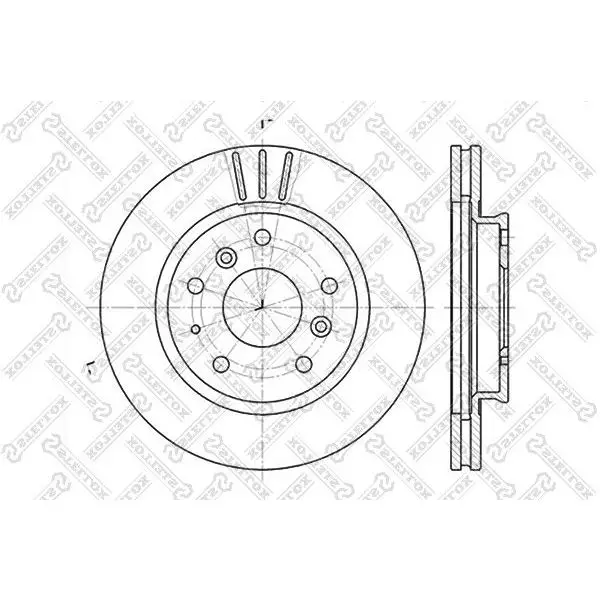Диск тормозной передний Mazda 626 1.8/2.0/2.2 87 STELLOX 6020-32