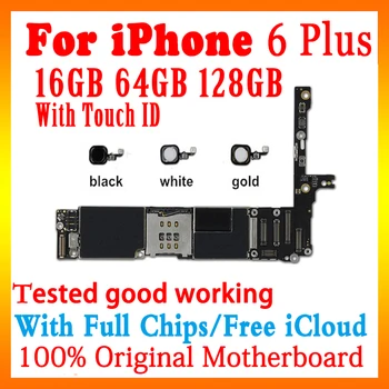 

100% Tested logic board for iPhone 6 Plus motherboard With / NO Touch ID,Original unlock mainboard 16gb 64gb 128gb with chip