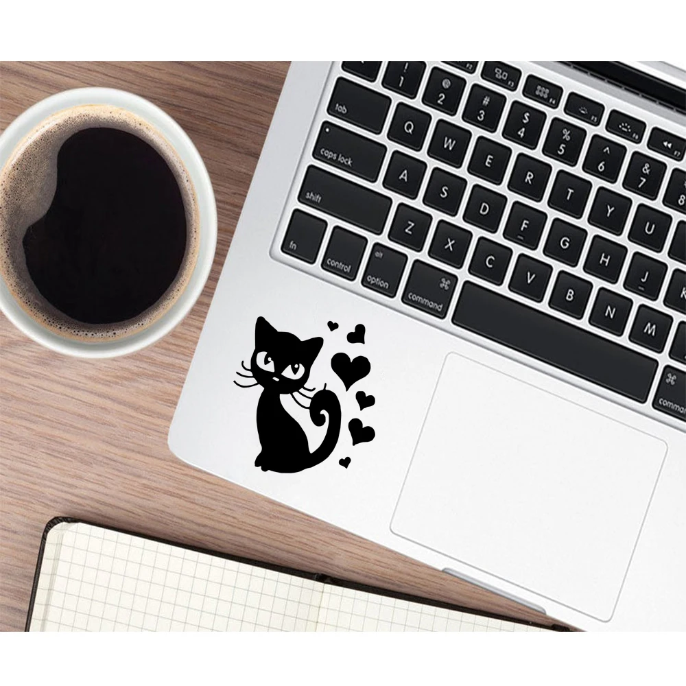 Веселая кошка наклейки для ноутбука виниловые защитная обложка MacBook|Наклейки