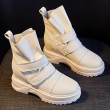 Сезон осень-зима; женские кроссовки на платформе; сезон весна; Новинка; модная женская обувь белого цвета с высоким берцем; удобная женская обувь на плоской подошве; I4-44