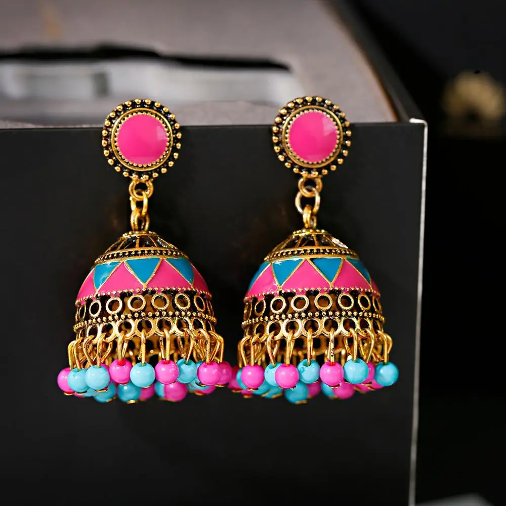 Pendientes Piercing Indian Jewelry Jhumka Charms Earrings for Women Accessories Stud Earring Trendy Wedding Ear rings stud earrings