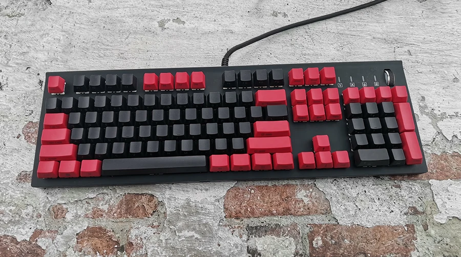104 IDOBAO Oem профиль боковая печать Pbt брелки черный и красный цвет для ANSI Механическая игровая клавиатура клавиши лазерная печать шрифт
