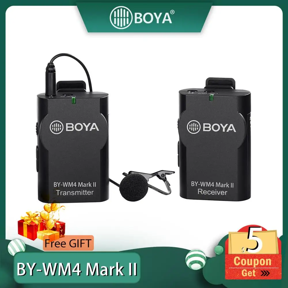 Беспроводной студийный микрофон Boya BY WM4/WM4 Mark II конденсаторная микрофонная