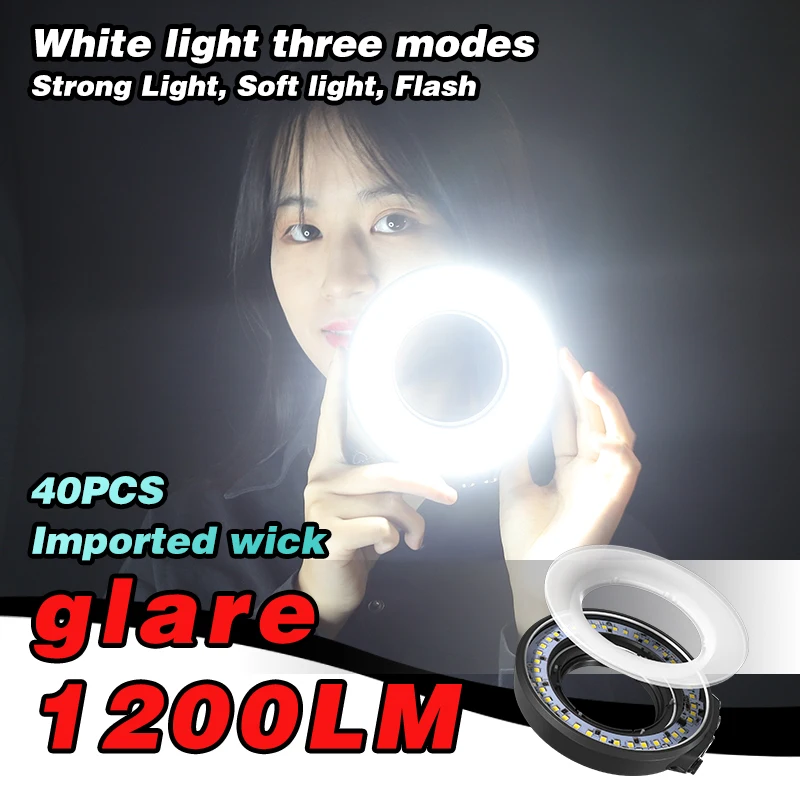 Flash Camera Ring Light Speed Underwater 40m 67mm Interface 3 Colors Light Lamps with USB Charge
