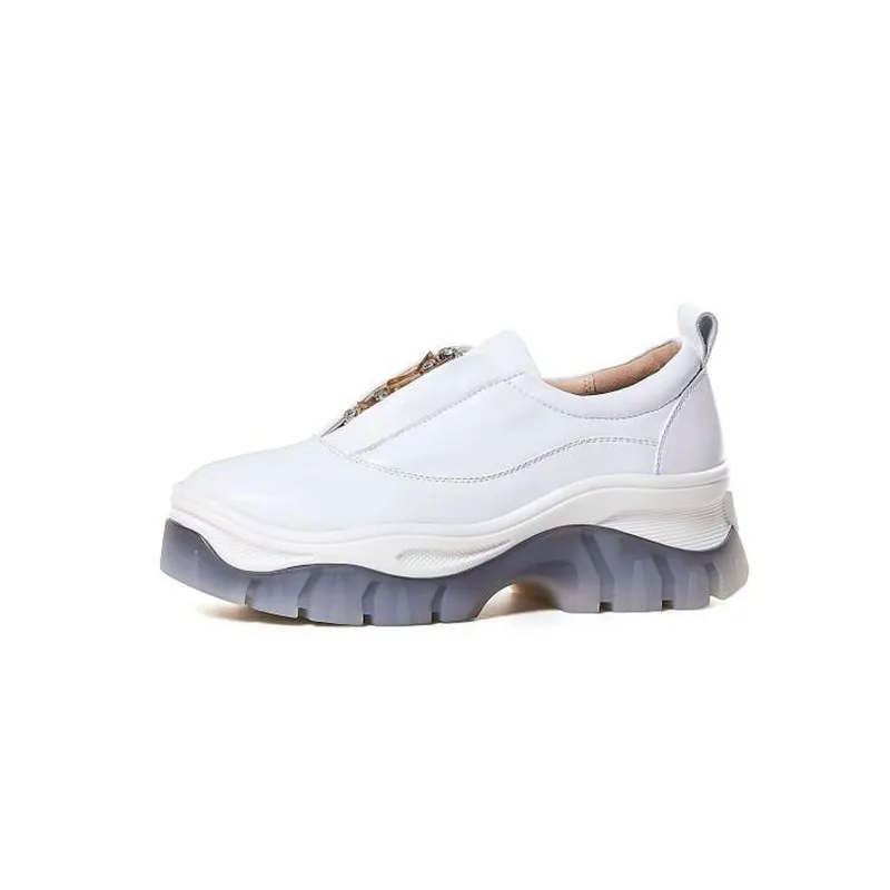 Новые туфли на плоской подошве со стразами; Zapatos De Mujer; повседневная женская обувь на прозрачной подошве; Модные женские Сникеры на платформе - Цвет: as shown