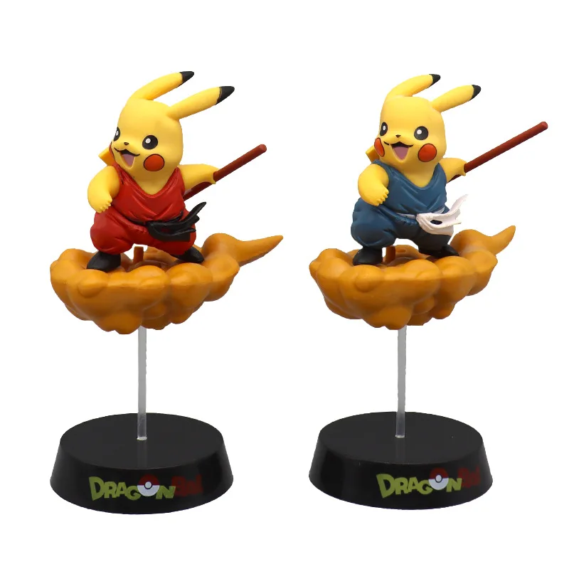 

Pokemon Anime Pikachu COS Dragon Ball Son Goku Somersault Cloud Classic Model Toys Action Figure Doll Toys for children