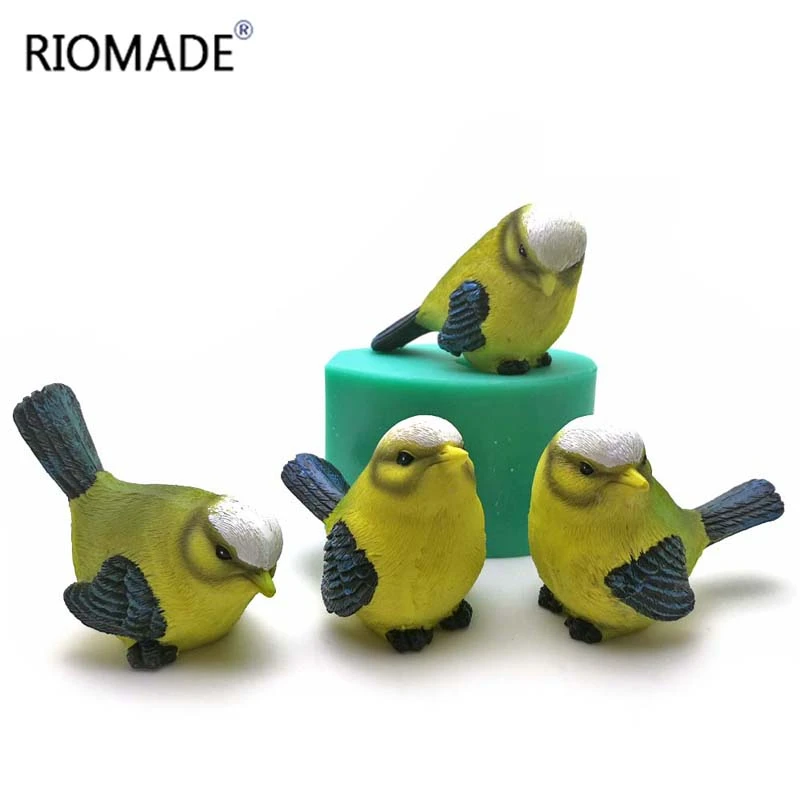 3D Simulation Cuckoo Silicone Mold Bird Shape Cake Decoration Tools Sparrow Sculpture Chocolate Candle Molds Birds Mould | Дом и сад