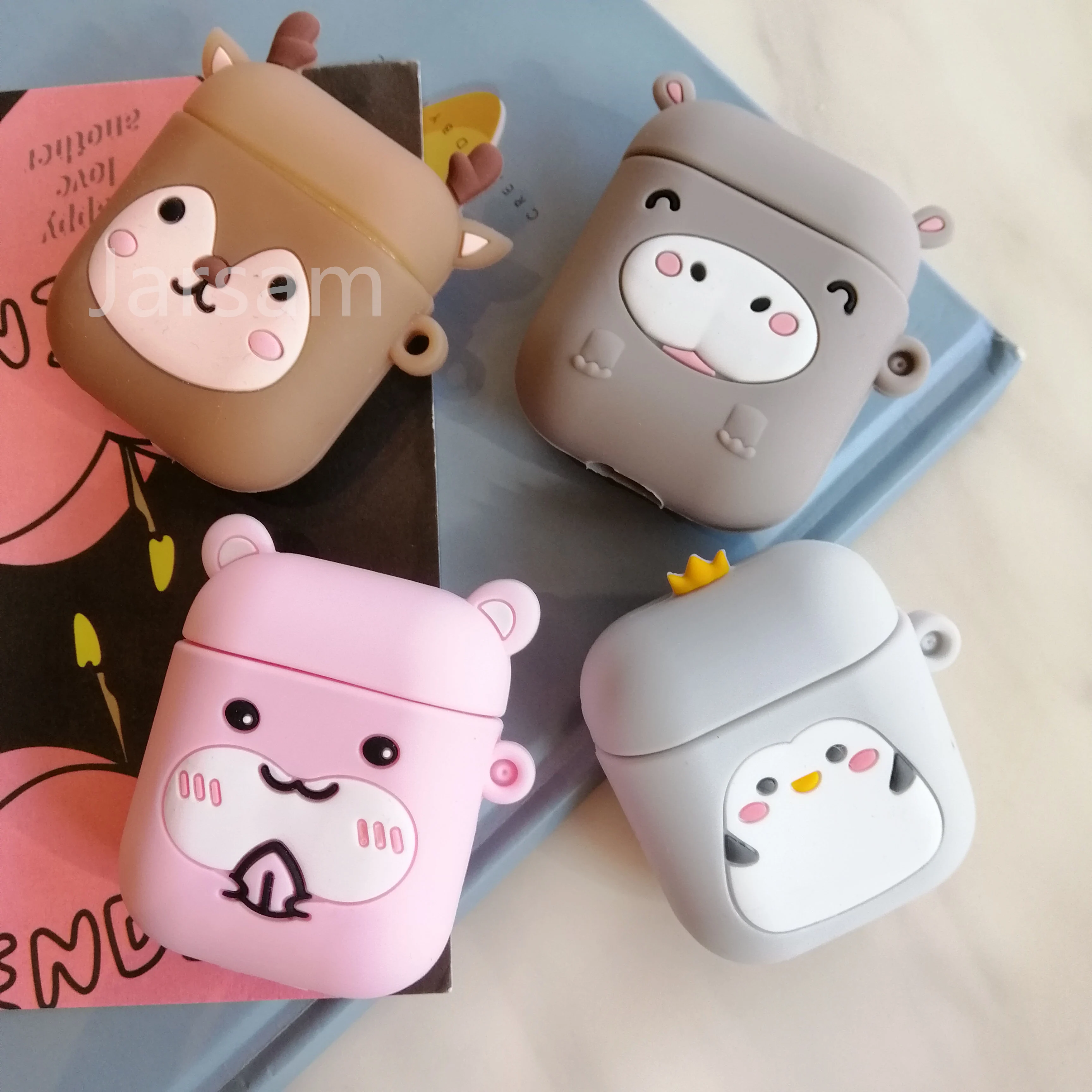 

For Airpods Case Silicone deer Cartoon Cover for Air pods Cute Earphone Case 3D Headphone case for Earpods Accessories