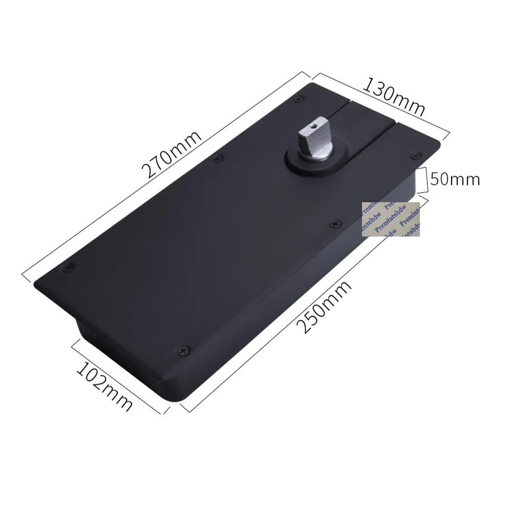65KG 90&115 Degrees Hold Open Floor Mounted Hydraulic Conceal Door Closer Floor Spring Brush Matte Black