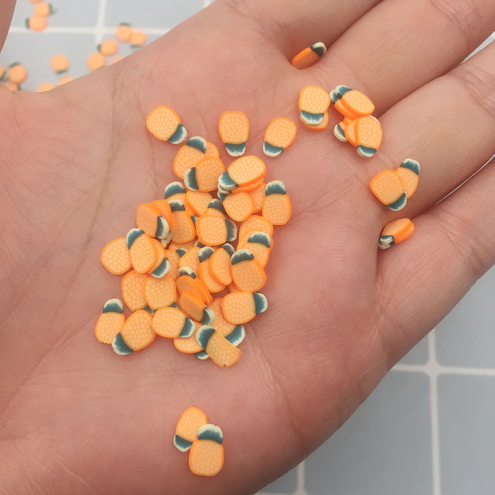 50 г фруктовые ломтики Fimo Полимерная мягкая глина разбрызгивает для рукоделия слайм торт десерт еда аксессуары мини-игры игрушки: 8 мм
