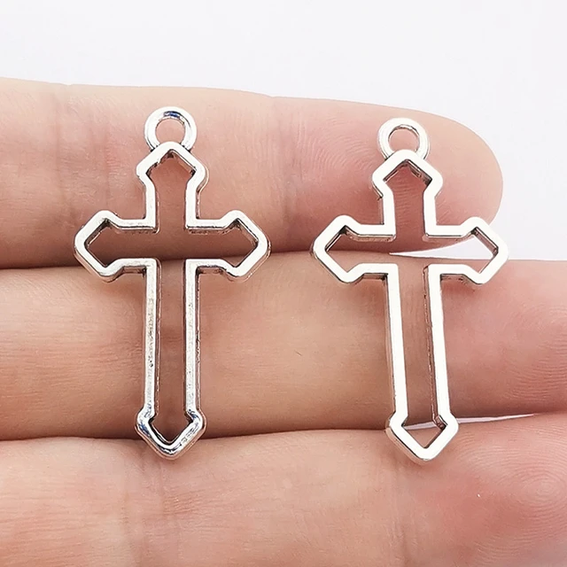 4pcs 54x39mm Zinc Alloy Inverted Crosses Charms Pendant ,Charms for Jewelry  Making DIY Handmade Craft, Cross
