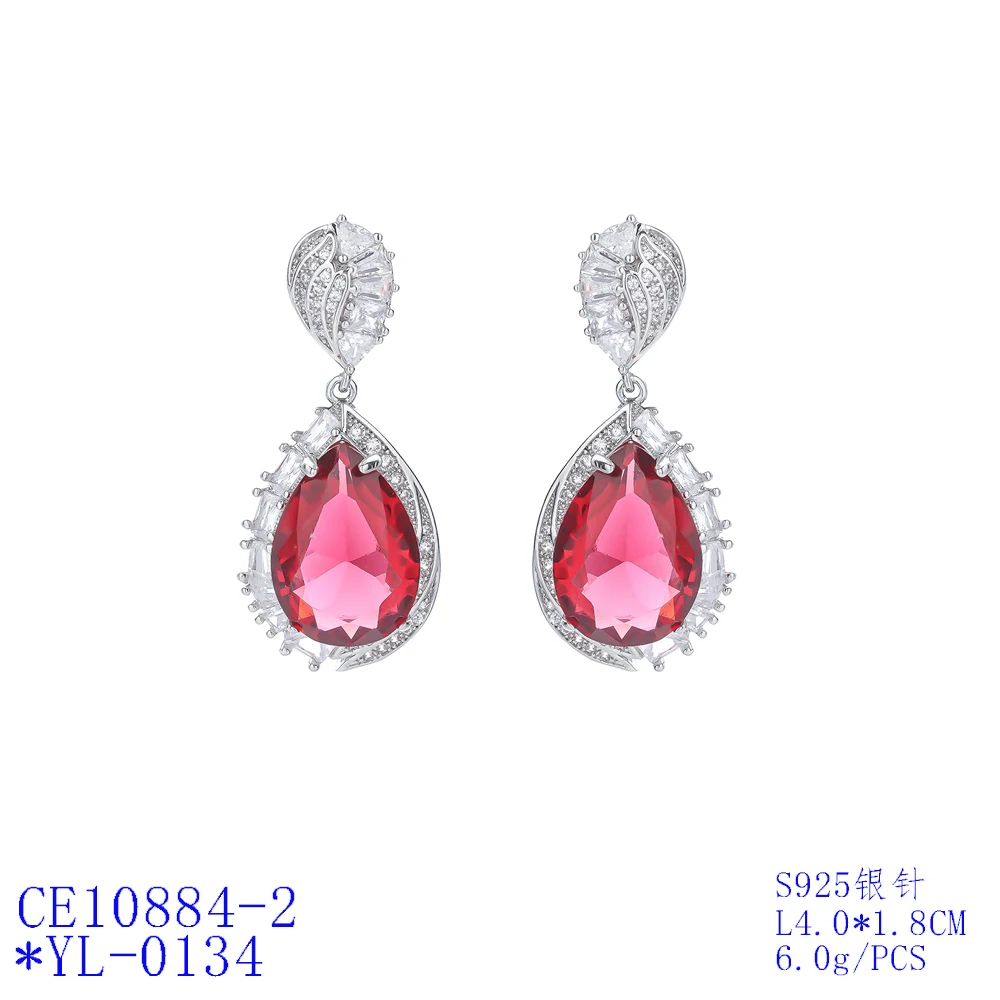 Classic Cubic Zircon Drop Earrings for Wedding, Crystals Dangle Bridesmaid Earring ,Women Girl Gift CE10884