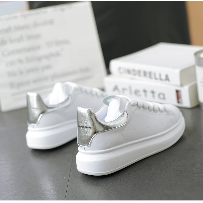 New Designer Wedges White Shoes Female Platform Sneakers Men Tenis Feminino Casual Female Man Shoes Leather Shoes