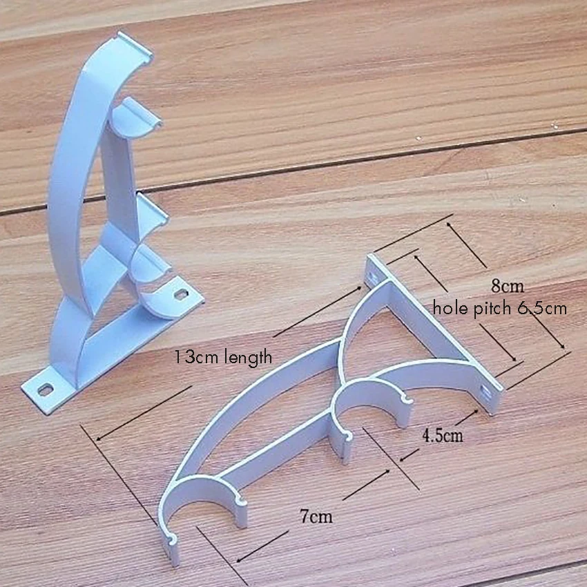 Description Picture 2 of item2PCS/Lot Double Curtain Rod Bracket for 25-28mm Rod Aluminum Alloy Window Blind Rod Brackets, Rod Holder for Window Blind Rod