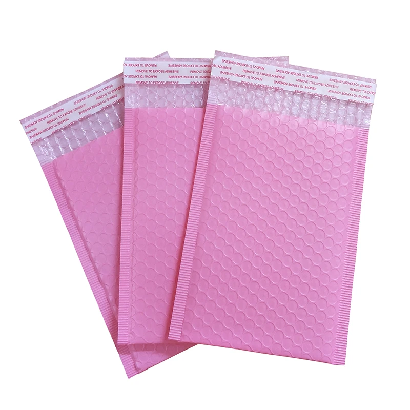 10pcs/17sizes Light Pink Poly Bubble Mailer Padded Envelope Self Seal