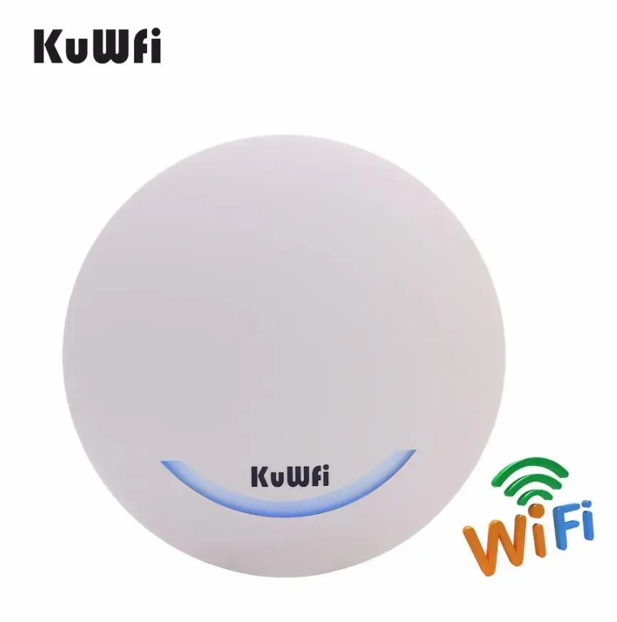 KuWFi Wi-fi Tốc Độ 1200Mbps Router Trần Cổng Ethernet AP Điểm Truy Cập Không Dây 48V Bộ Khuếch Đại Với 4dBi Wifi ăng Ten wifi router for home Wireless Routers