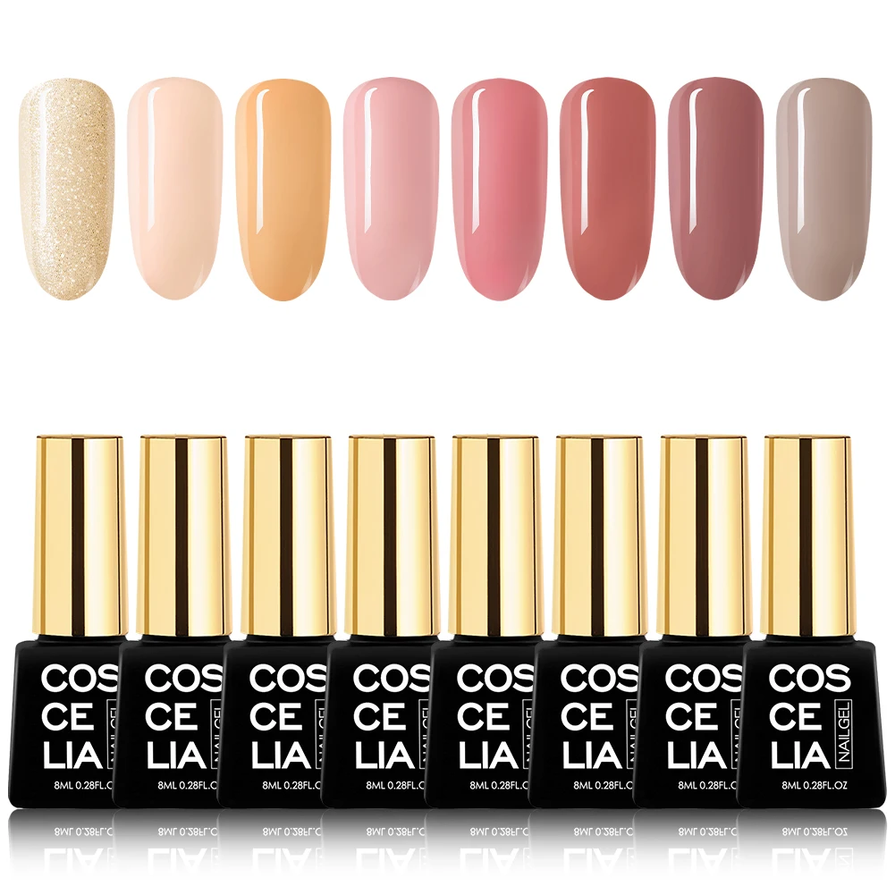 Set B COSCELIA 8 шт./компл. набор гель-лаков для ногтей Набор для ногтей Гель-лак 40 цветов для дизайна ногтей маникюрный набор для ногтей для маникюра - Цвет: Set B