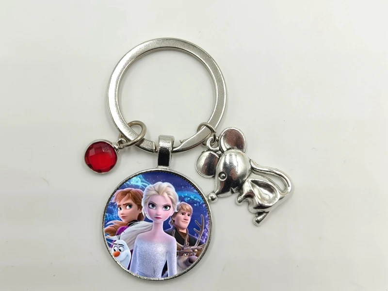 Heat! 2020 New Auspicious Rat Crystal Keychain Glass Convex Snow Princess Anna Queen Jewelry Kids Favorite Gift | Украшения и