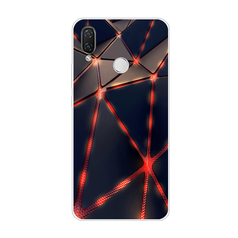 Черный Силиконовый чехол для huawei nova 3 3i 3e Чехлы мягкие из кожи TPU чехол для nova 3 nova 3i INE-LX2 INE-LX9 funda задняя крышка Coque чехол-бампер - Цвет: Черный
