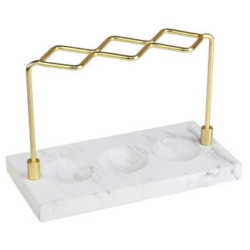 

Big deal Marble Pattern Cosmetic Brush Storage Rack Desktop Dressing Table Finishing Rack Toothbrush Holder