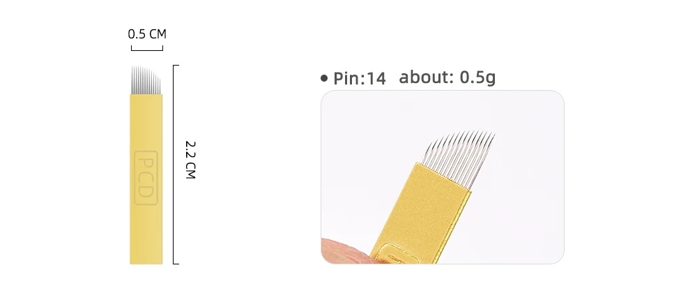 500 шт. твердый резец сверхтвердый PCD 12/14/19 Pin пластинки Игольный игла для нанесения татуировок мануального татуажа бровей, иглы для волос, Средства для укладки волос 3D вышивка ручка для мануального тату