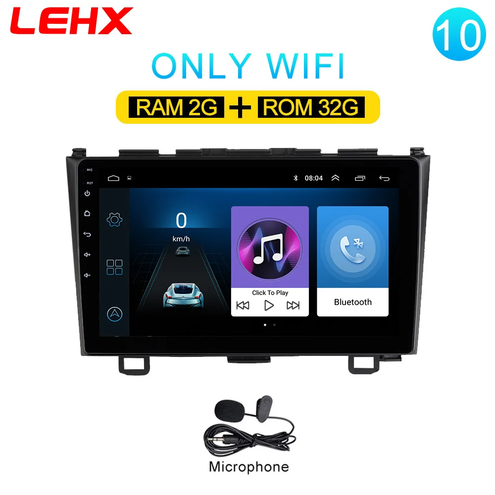 RAM 2G CRV-MIC " 2 din Android 8,1 автомобильный Радио мультимедийный плеер Авто Радио для Honda CRV CR-V 2006-2011 gps Навигация стерео wifi с DAB - Цвет: RAM 2G CRV-MIC
